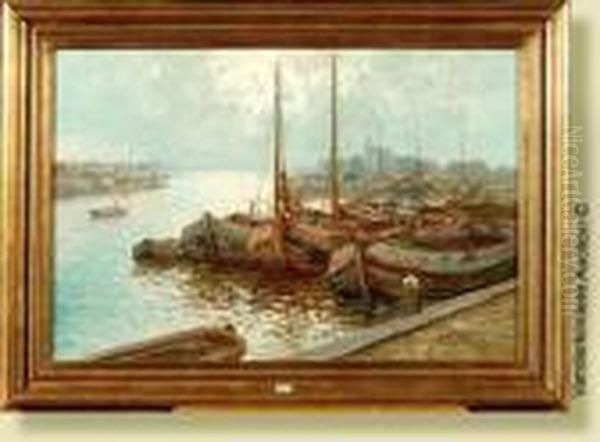 Port De Peche Oil Painting by Kees Terlouw