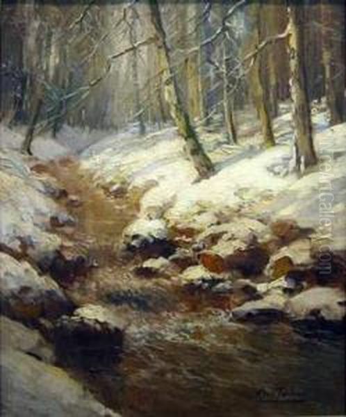 Paysage Hivernale Oil Painting by Kees Terlouw