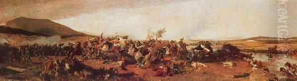 The Battle of Ras Wad Oil Painting by Mariano Jose Maria Bernardo Fortuny y Carbo