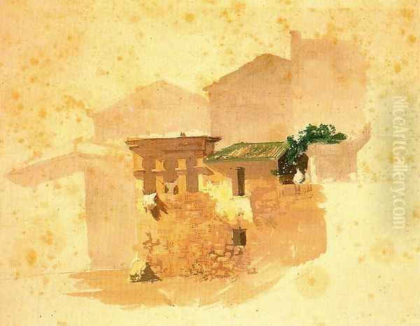 Architecture Oil Painting by Mariano Jose Maria Bernardo Fortuny y Carbo