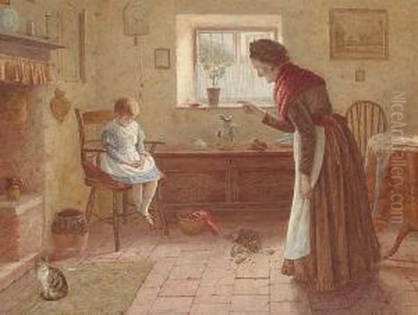 The Scolding Oil Painting by Henry M. Terry