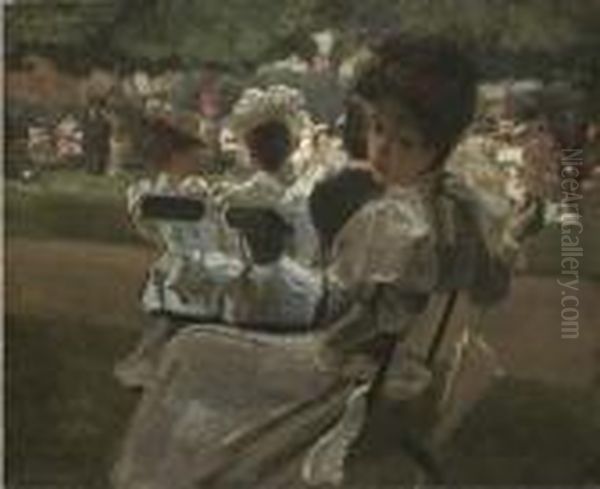 The Garden Party Oil Painting by Joseph Alfred Terry