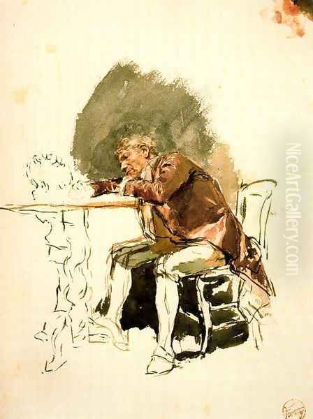 Man on the table by Mariano Jose Maria Bernardo Fortuny y Carbo