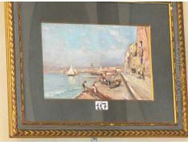 La Marinella Napoli Oil Painting by Fulvio Tessitore