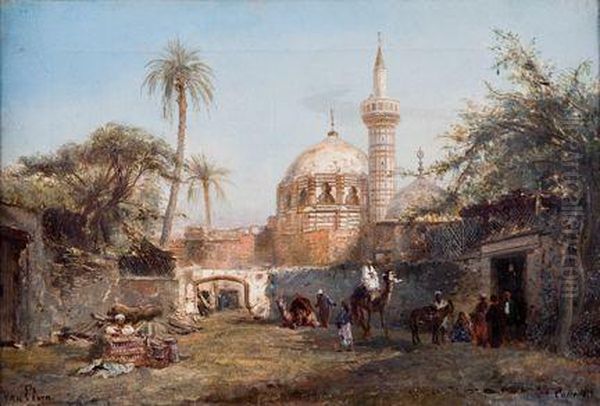 Le Caire Oil Painting by Pierre-Henri-Theodore Tetar van Elven