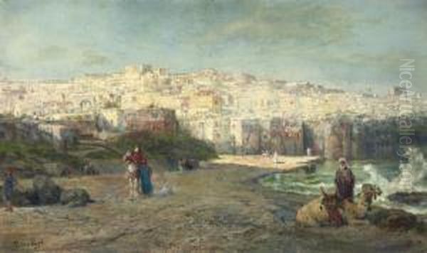 Jaffa Oil Painting by Pierre-Henri-Theodore Tetar van Elven