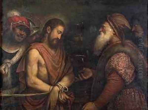 Christ before Caiaphas Oil Painting by Niccolo Frangipane