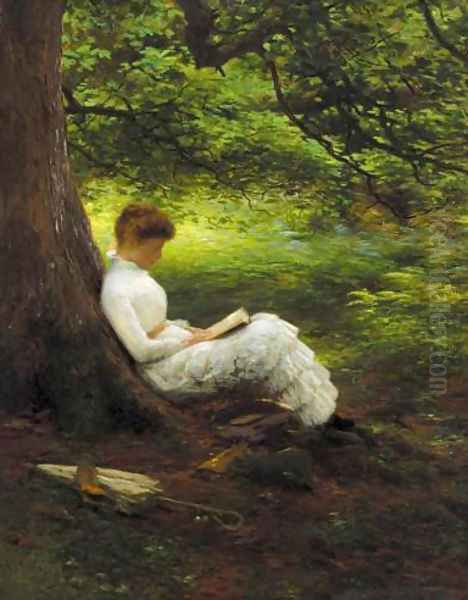 Summertime Oil Painting by Joseph Farquharson