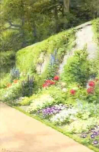 The Artists Garden Oil Painting by Joseph Farquharson