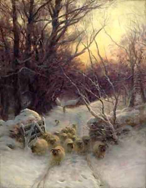 The Sun had closed the Winter Day Oil Painting by Joseph Farquharson