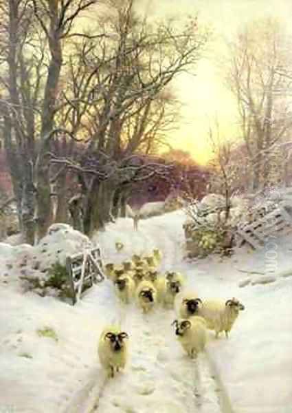 The Sun Had Closed the Winters Day Oil Painting by Joseph Farquharson