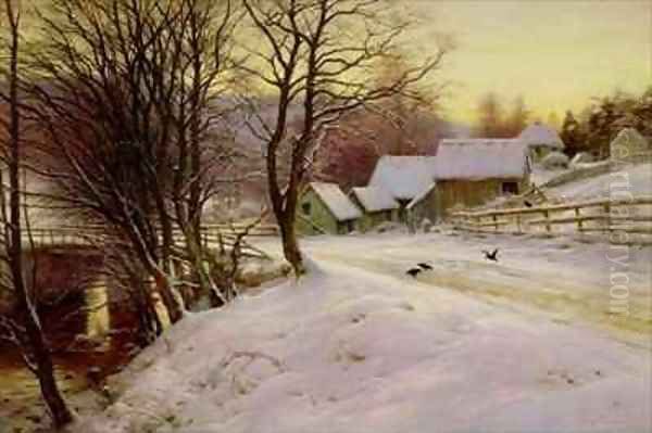 A Winters Morning Oil Painting by Joseph Farquharson