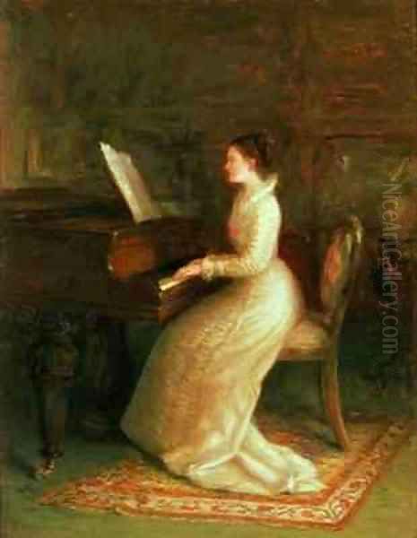 Lady at the Piano Oil Painting by Joseph Farquharson