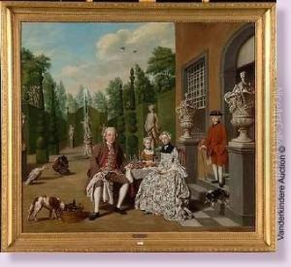 Le Dejeuner Au Jardin Oil Painting by Josef Horemans Younger The Jan