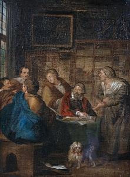 The Scholars Oil Painting by Josef Horemans Younger The Jan