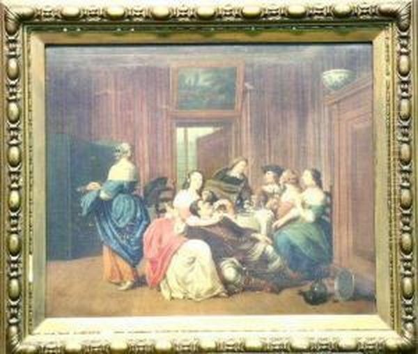 Merry Company Oil Painting by Josef Horemans Younger The Jan