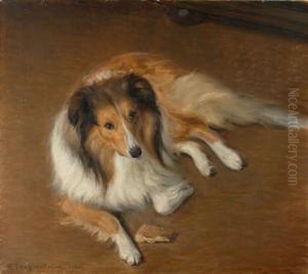 Collie Oil Painting by Robert Thegerstrom