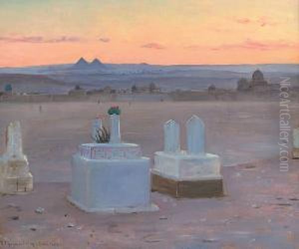 La Necropole Du Caire Oil Painting by Robert Thegerstrom