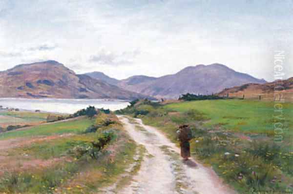 A Glimpse of Loch Etive Oil Painting by Joseph Farquharson