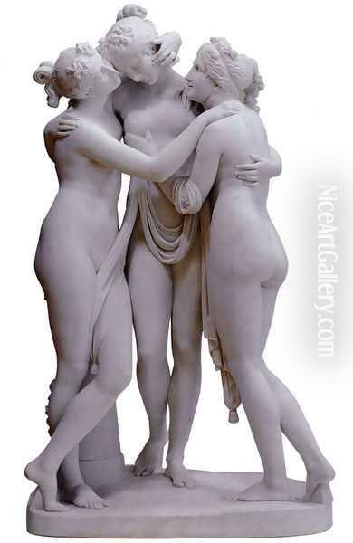 The Three Graces I Oil Painting by Antonio Frilli