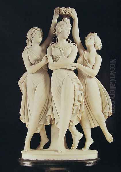 The Three Graces Oil Painting by Antonio Frilli