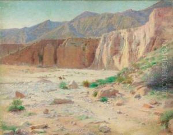 Four Scenes In North Africa Oil Painting by Charles James Theriat