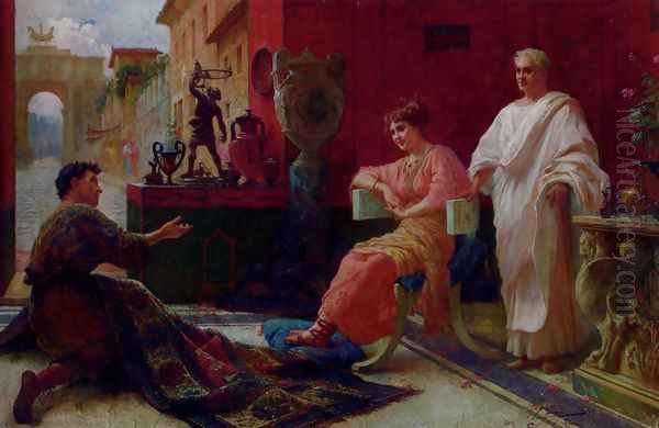 The Carpet Merchant Oil Painting by Ettore Forti