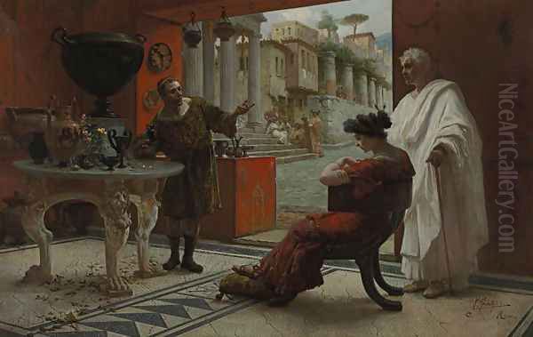 The Vendor of Antiquities Oil Painting by Ettore Forti