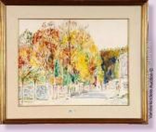 L'automne A Meudon Oil Painting by Pierre Thevenet