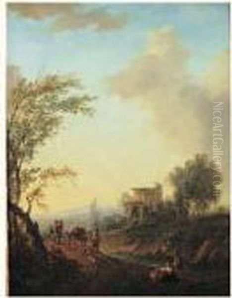 Paysage De La Campagne Allemande Oil Painting by Johann Alexander Thiele