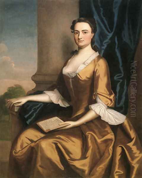 Mrs. Charles Apthorp (Grizzell Eastwick Apthorp) Oil Painting by Robert Feke