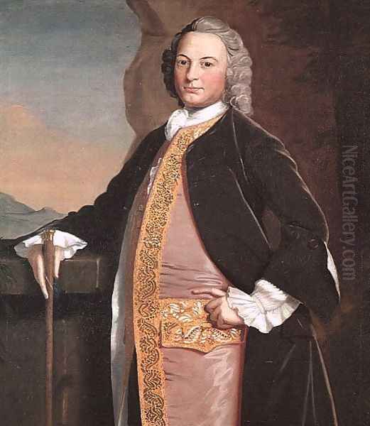 Portrait of William Bowdoin 1748 Oil Painting by Robert Feke