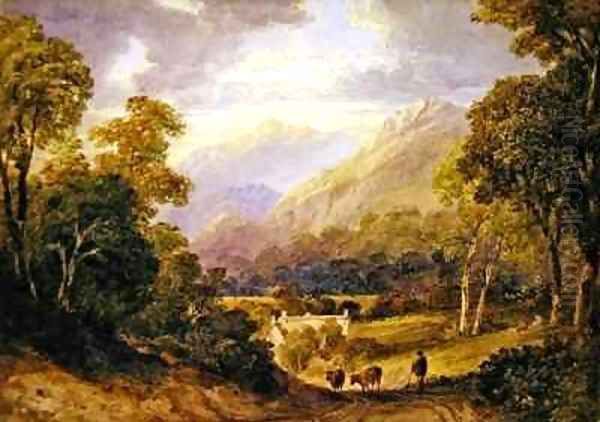 Ambelside Oil Painting by Anthony Vandyke Copley Fielding