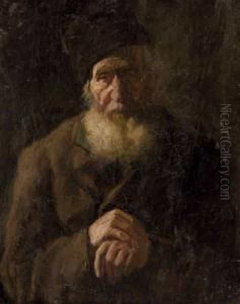 Bildnis Eines Bartigen Mannes Oil Painting by Emil Thoma