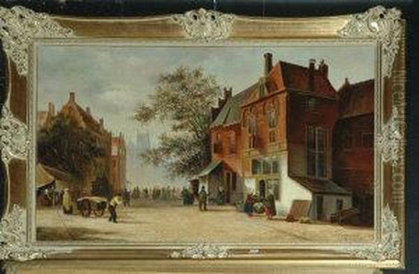 Dutch Town Oil Painting by Thomas