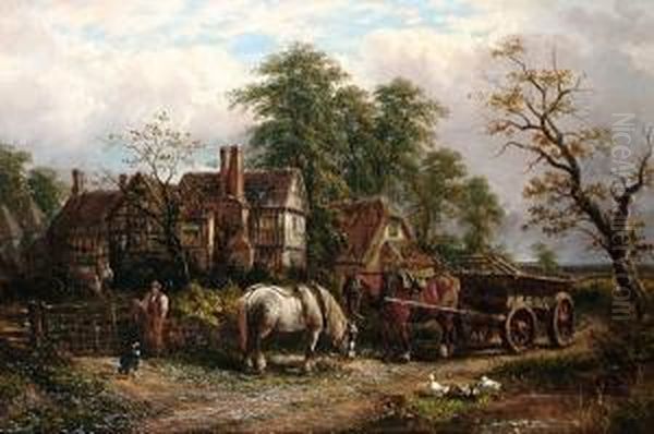 Visiting The Manor House Oil Painting by Thomas