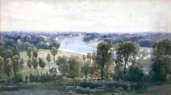 Richmond Hill Oil Painting by Anthony Vandyke Copley Fielding