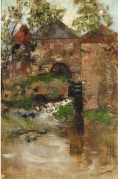 The Water Mill Oil Painting by George Grosvenor Thomas