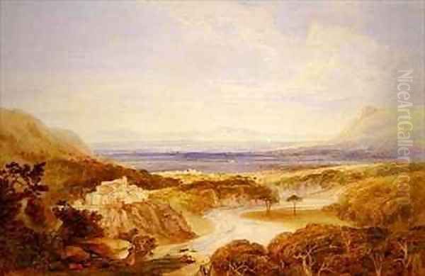 River View Oil Painting by Anthony Vandyke Copley Fielding