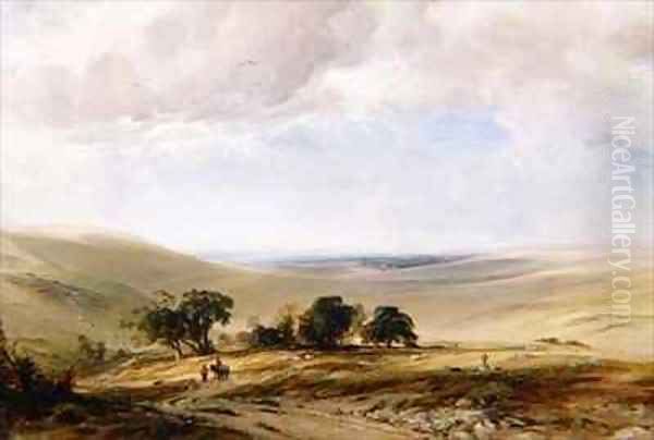 The South Downs Oil Painting by Anthony Vandyke Copley Fielding