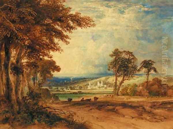 Byland Abbey, Yorkshire Oil Painting by Anthony Vandyke Copley Fielding