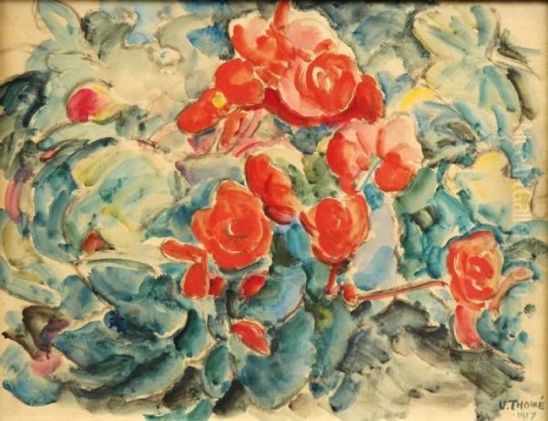 Blommor Oil Painting by Verner Thome