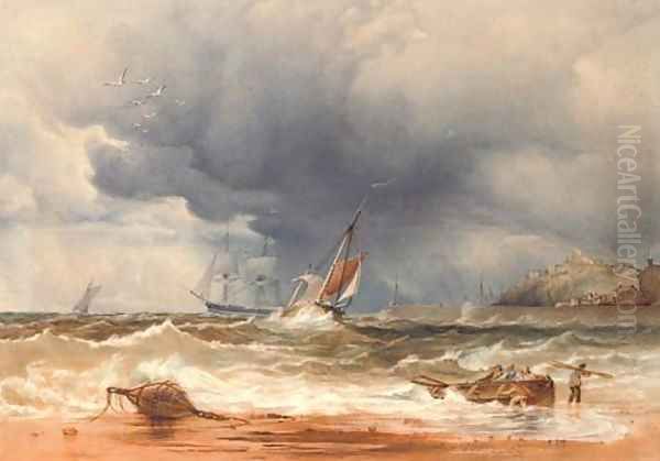 A sea piece Oil Painting by Anthony Vandyke Copley Fielding