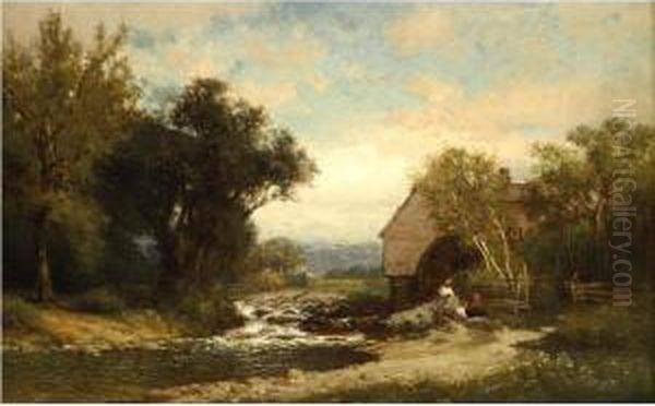 The Brook Oil Painting by Alfred Wordsworth Thompson