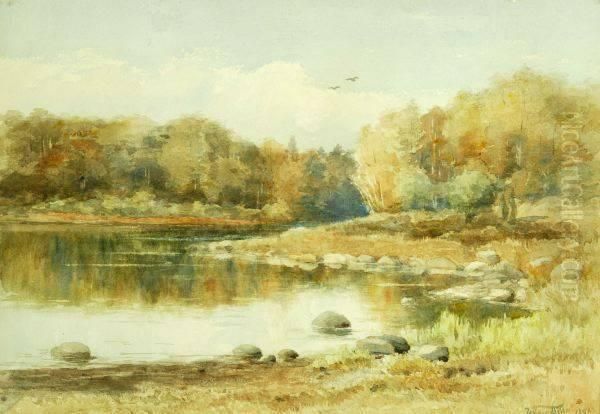 The Quiet Pond Oil Painting by Alfred Wordsworth Thompson