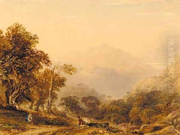 Loch Katrine Oil Painting by Anthony Vandyke Copley Fielding