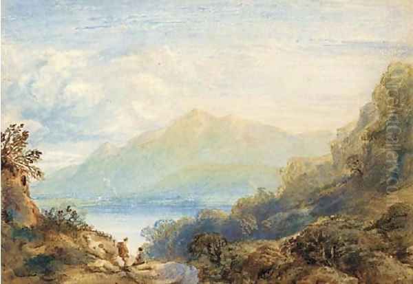 Skiddaw from Derwentwater Oil Painting by Anthony Vandyke Copley Fielding