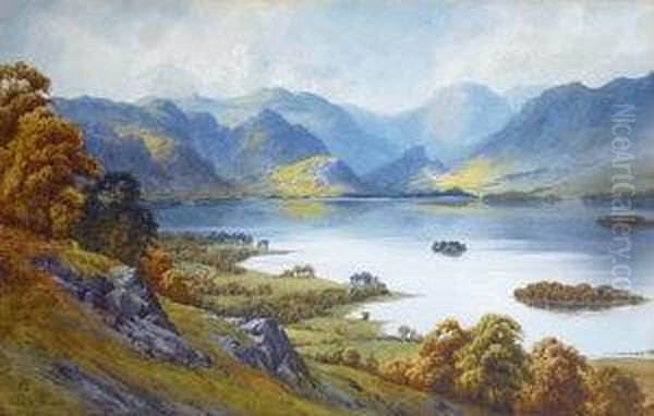 Derwentwater And Jaws Of Borrowdale Oil Painting by Edward H. Thompson