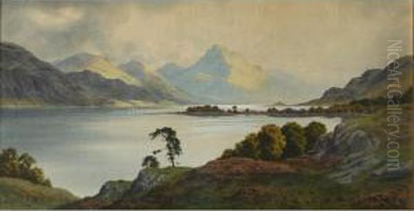 Loch Maree & Ben Slioch Oil Painting by Edward Horace Thompson