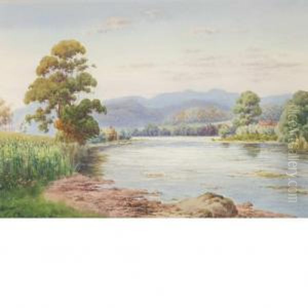 Bassenthwaite Lake, Keswick Fells Oil Painting by Edward Horace Thompson